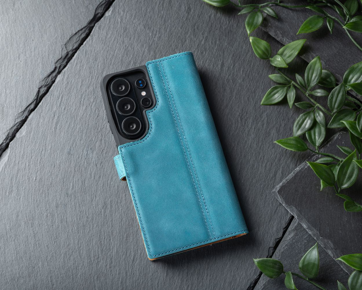 Samsung Galaxy S26 Ultra - Vintage Leather Wallet Phone Case