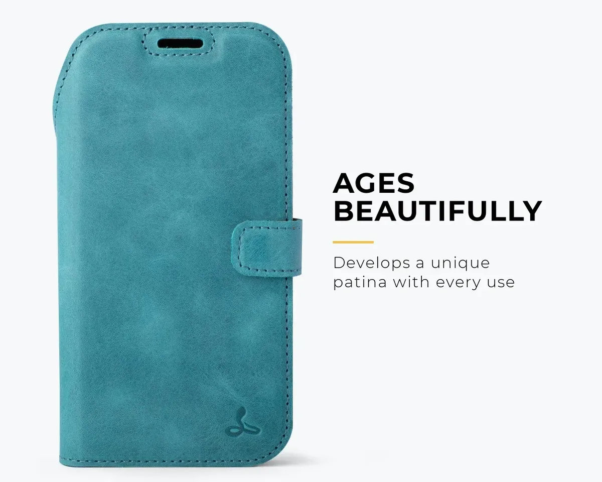 Snakehive Vintage Wallet Apple iPhone 18 Pro - Vintage Leather Wallet Phone Case Vintage Leather Wallet Case for Apple iPhone 18 Pro