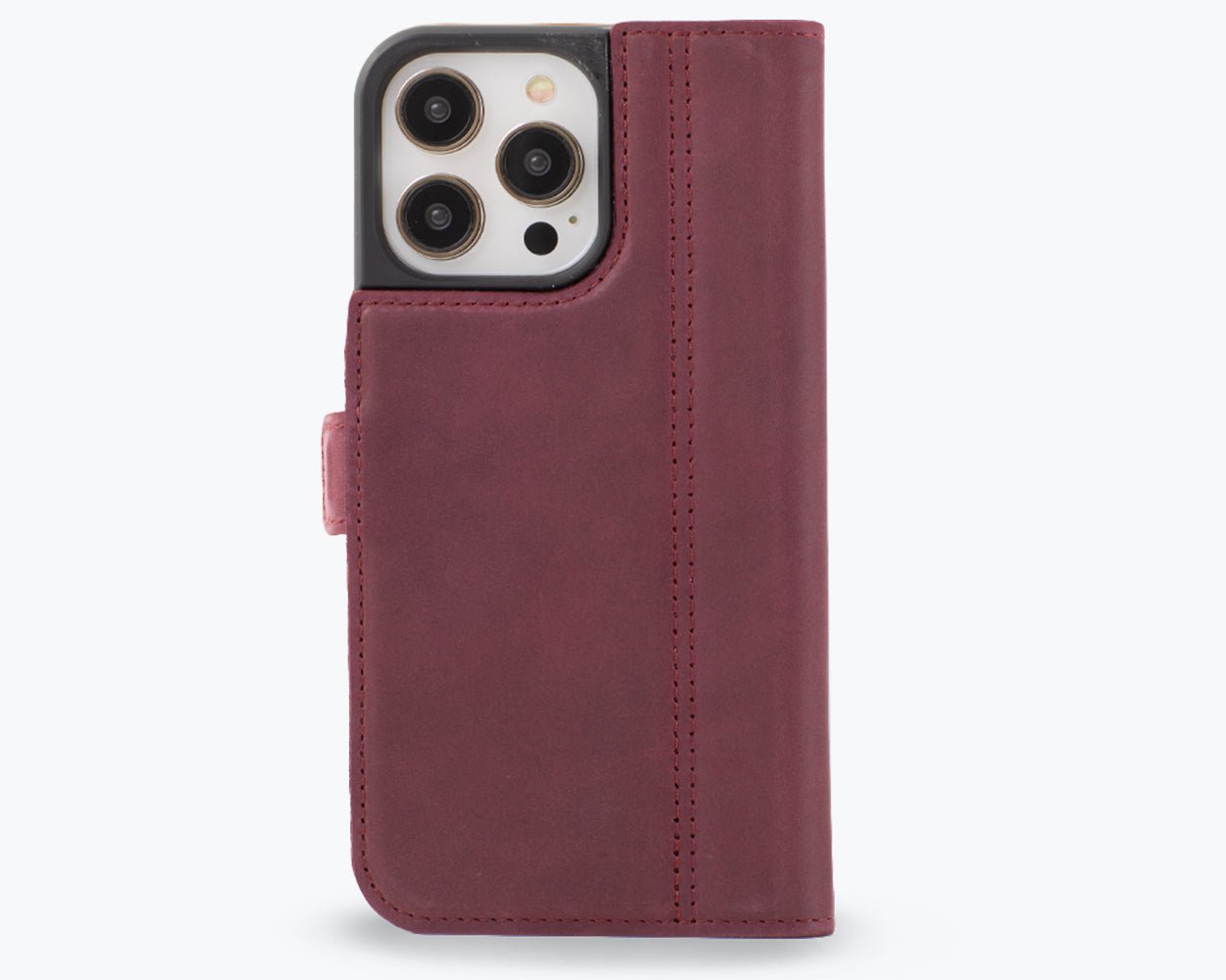 Apple iPhone 14 Pro Max - Vintage Leather Wallet Phone Case (Side Clasp)