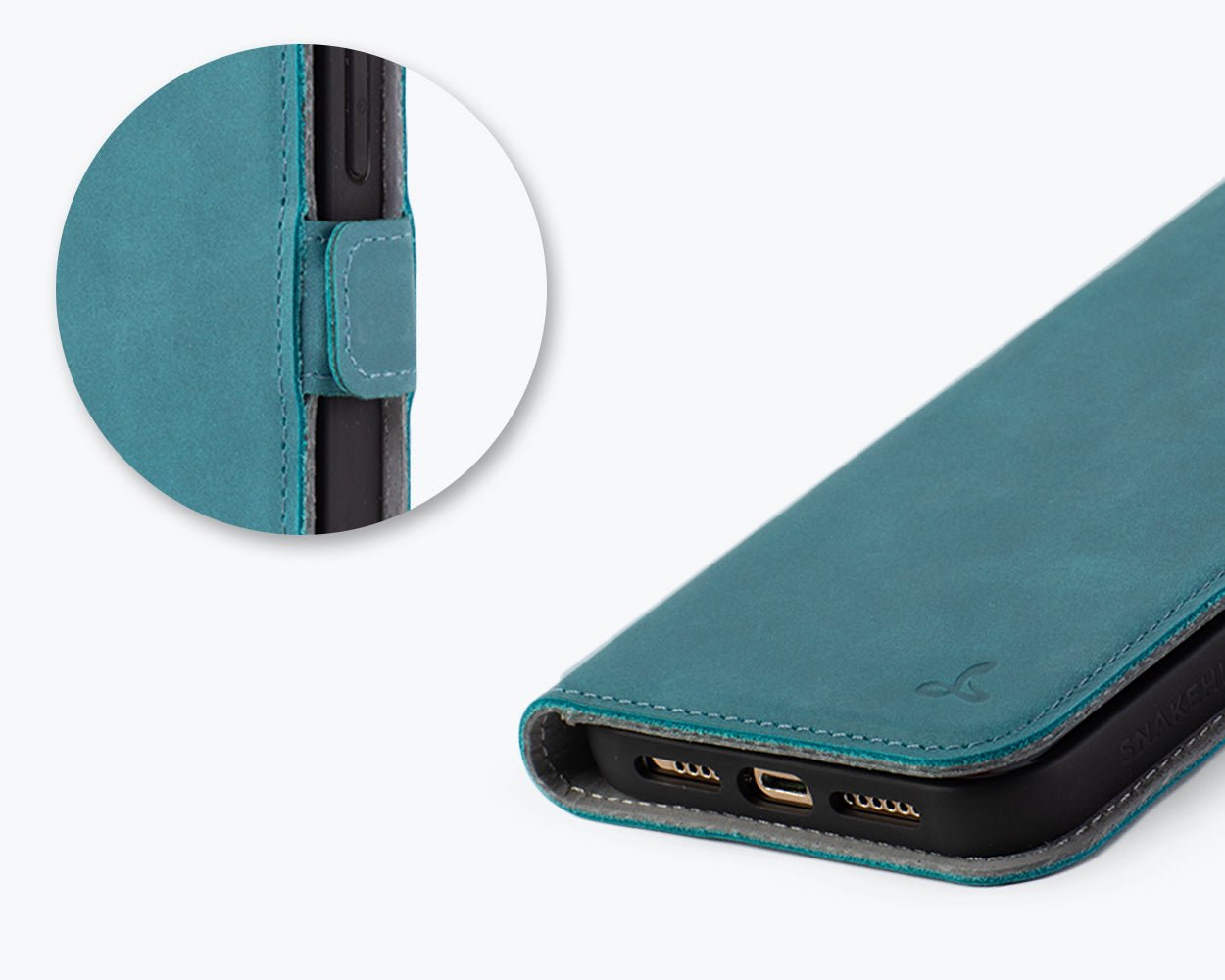 Apple iPhone 14 Pro Max - Vintage Leather Wallet Phone Case (Side Clasp)