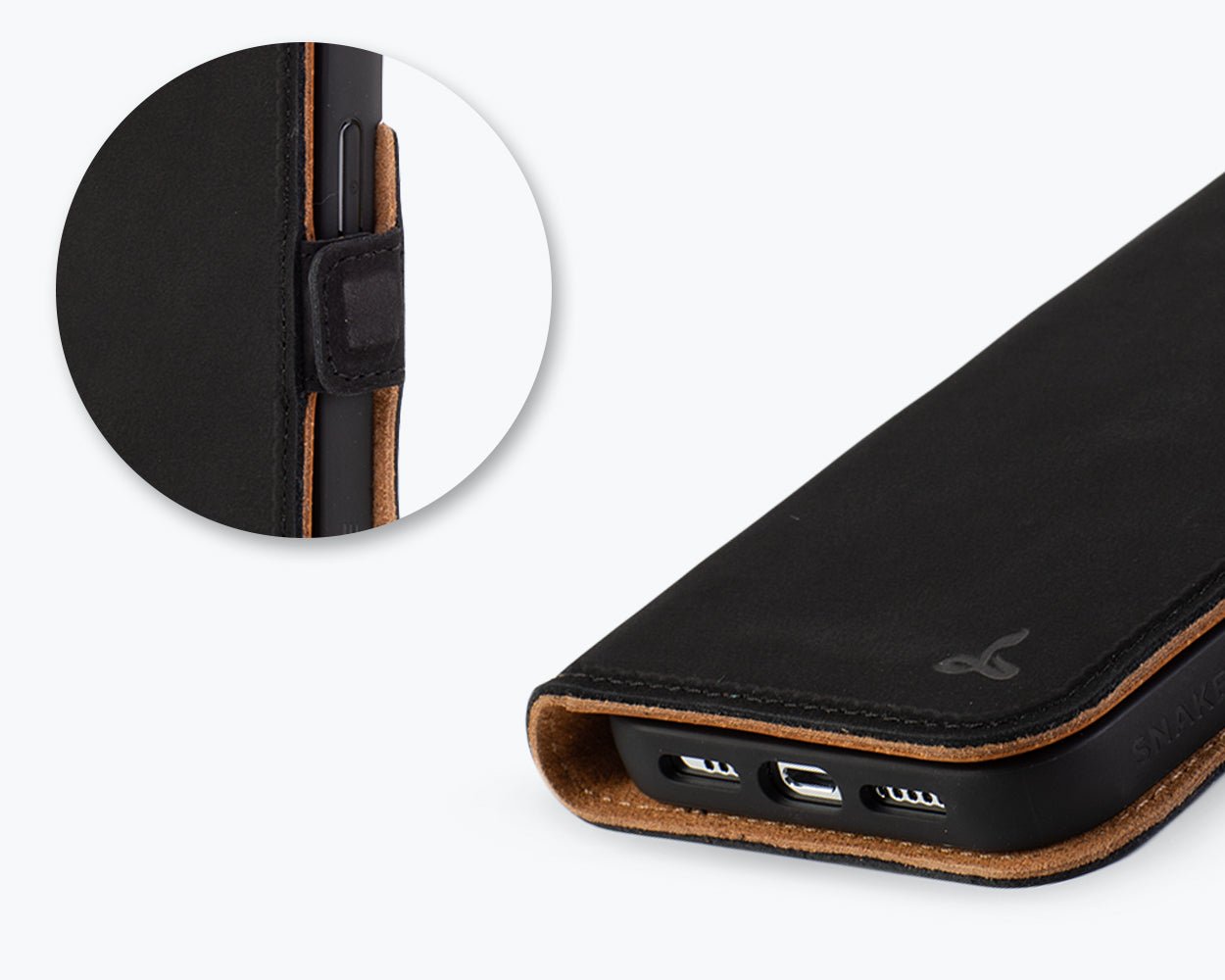 Apple iPhone 14 Pro - Vintage Leather Wallet Phone Case (Side Clasp)