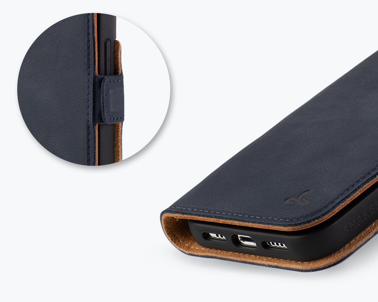 Apple iPhone 14 Pro - Vintage Leather Wallet Phone Case (Side Clasp)