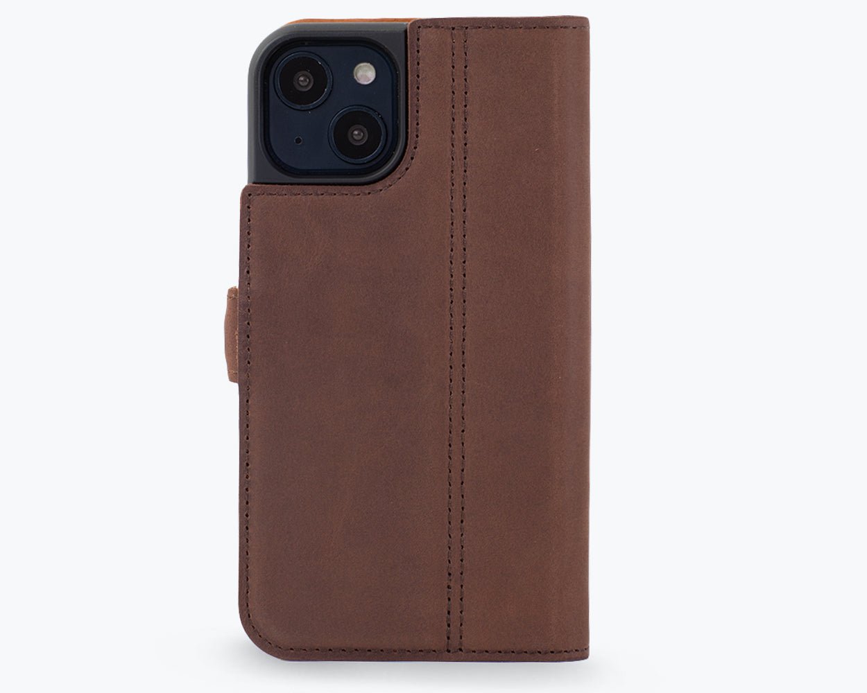 Apple iPhone 14 - Vintage Leather Wallet Phone Case (Side Clasp)