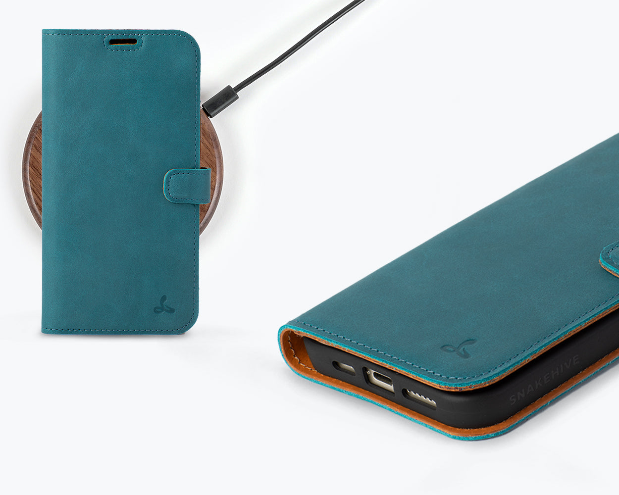 Apple iPhone 15 Plus - Vintage Leather Wallet Phone Case