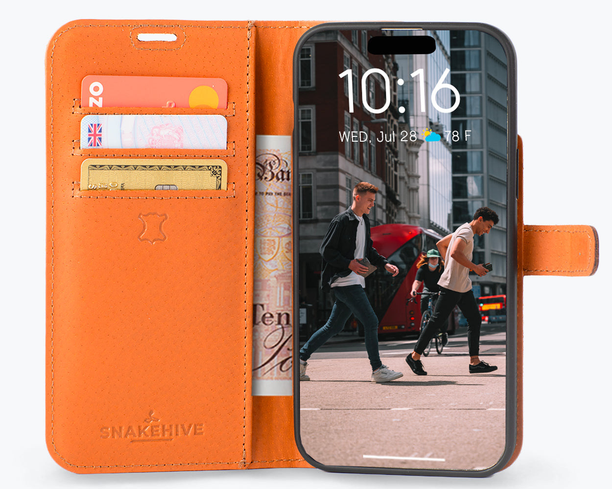 Apple iPhone 15 Plus - Vintage Leather Wallet Phone Case