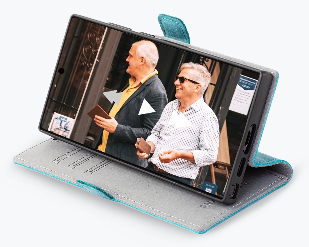 Samsung Galaxy S23 Ultra - Vintage Leather Wallet Phone Case (Side Clasp)