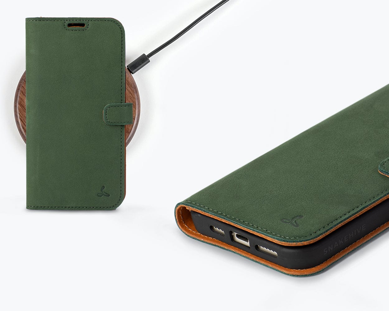 Iphone 15 Plus Leather Wallet Case - Snakehive UK