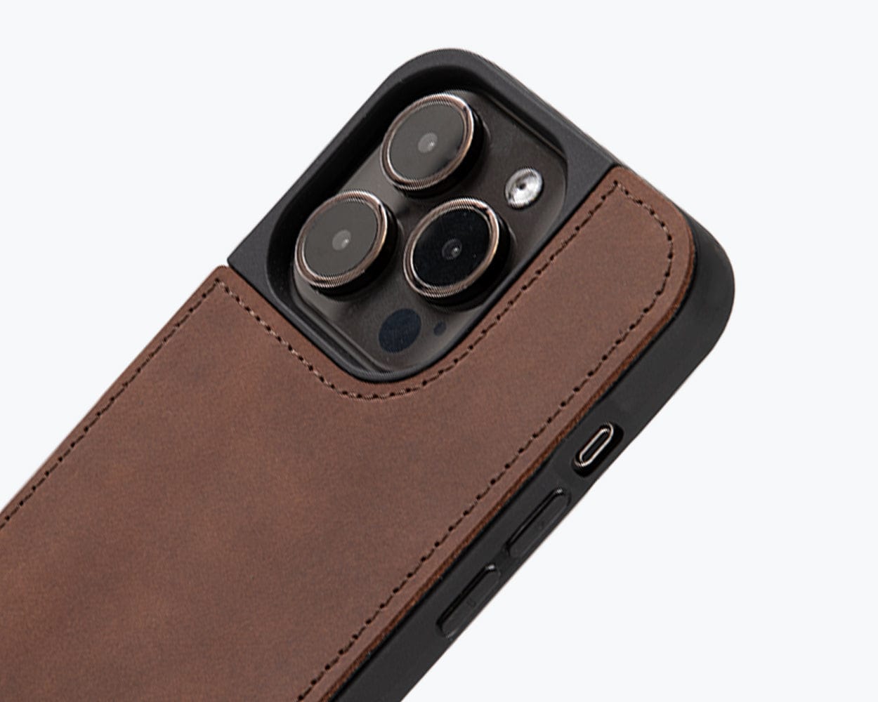 Vintage Leather Back Case Apple Iphone 15 Pro - Snakehive UK