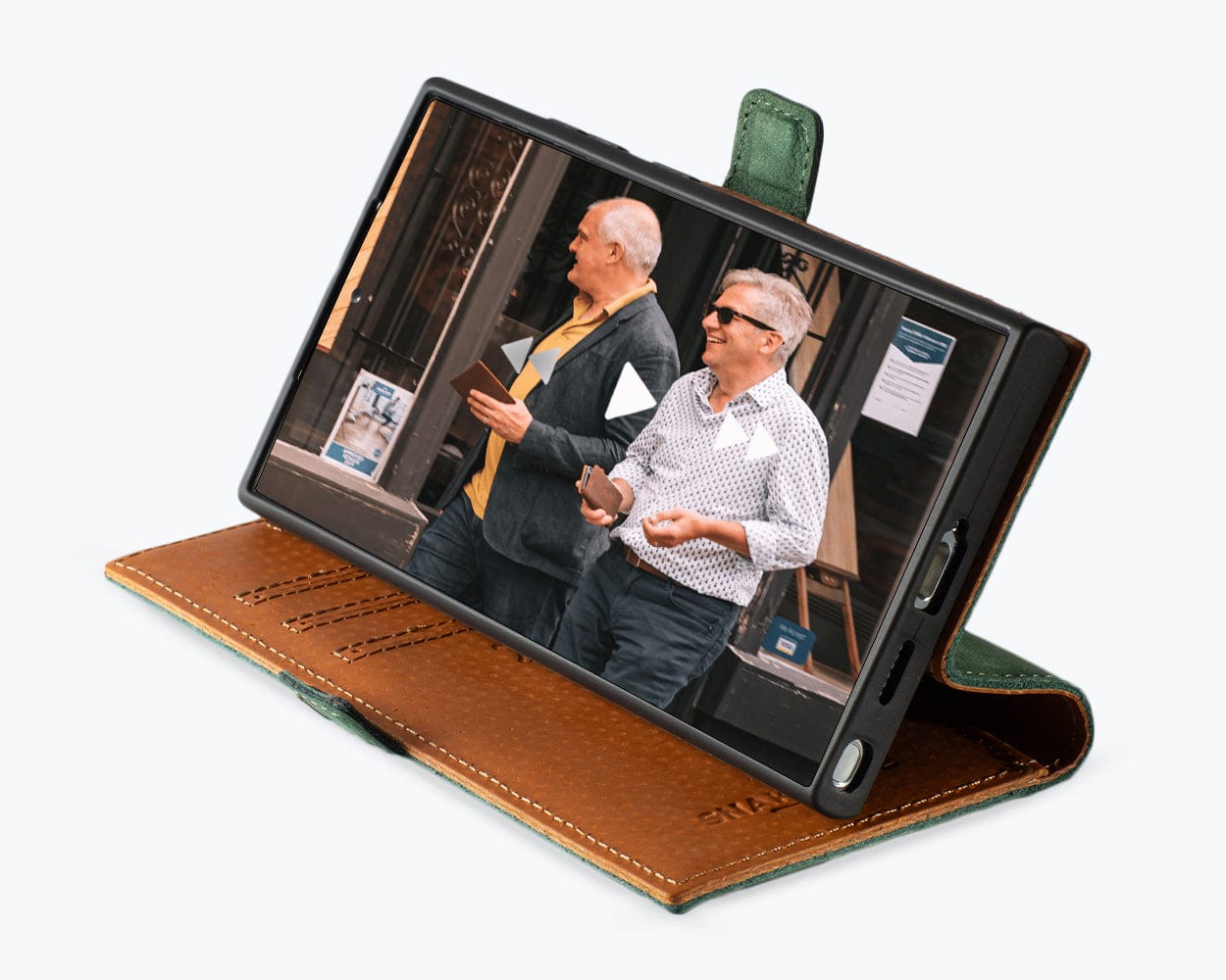 Samsung Galaxy S24 Ultra Vintage Leather Wallet Side Clasp - Snakehive UK