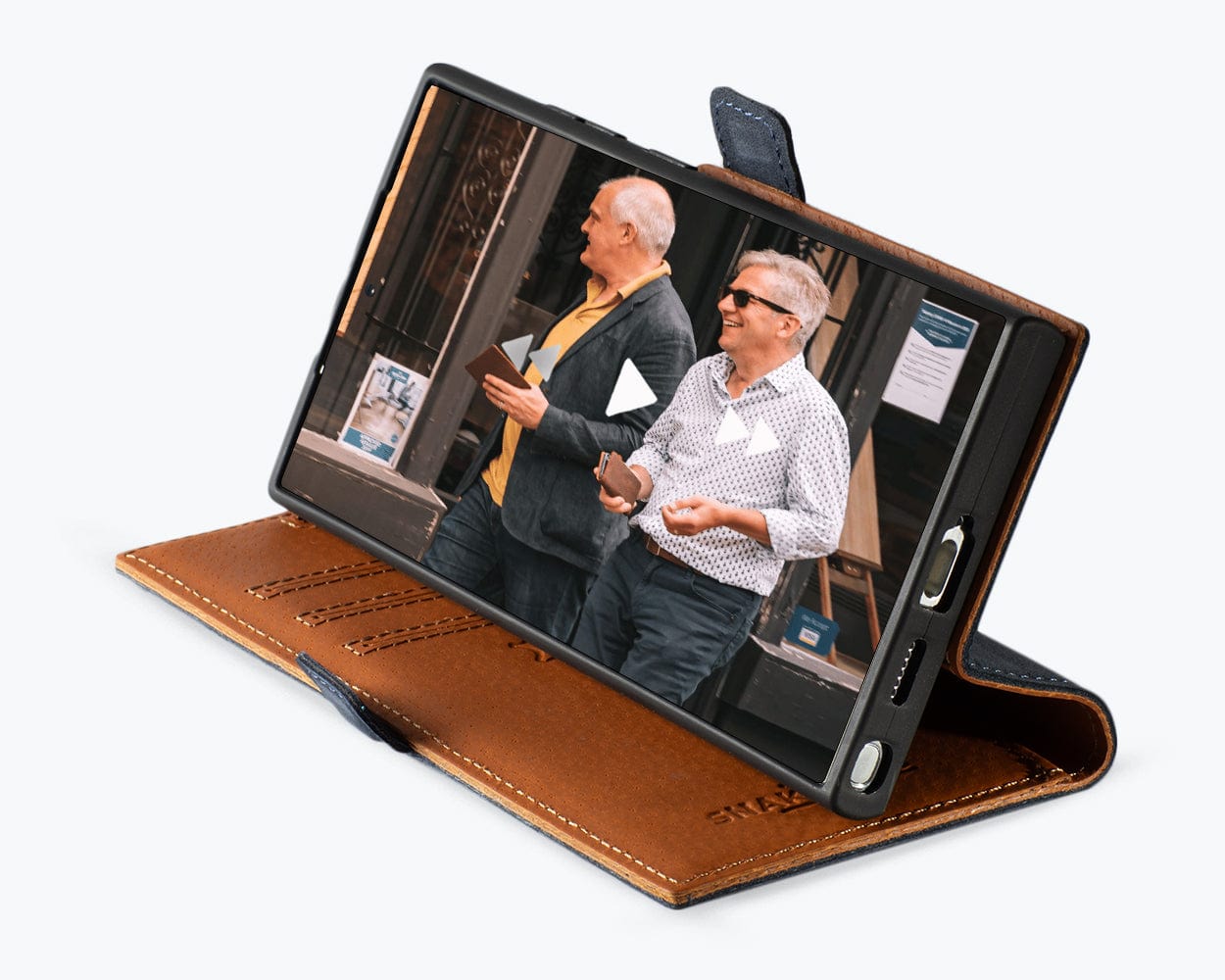 Samsung Galaxy S24 Ultra Vintage Leather Wallet Side Clasp - Snakehive UK