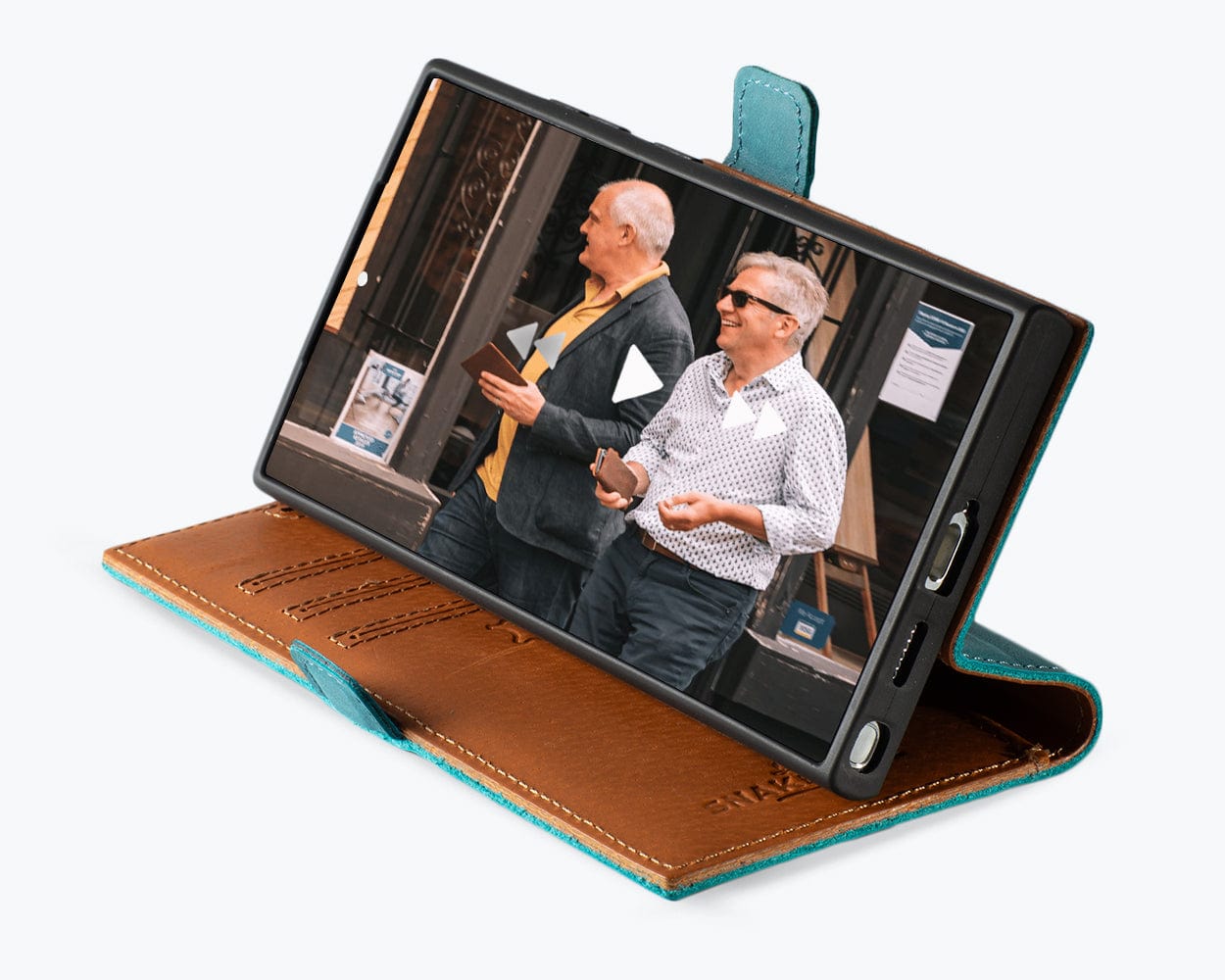 Samsung Galaxy S24 Ultra Vintage Leather Wallet Side Clasp - Snakehive UK