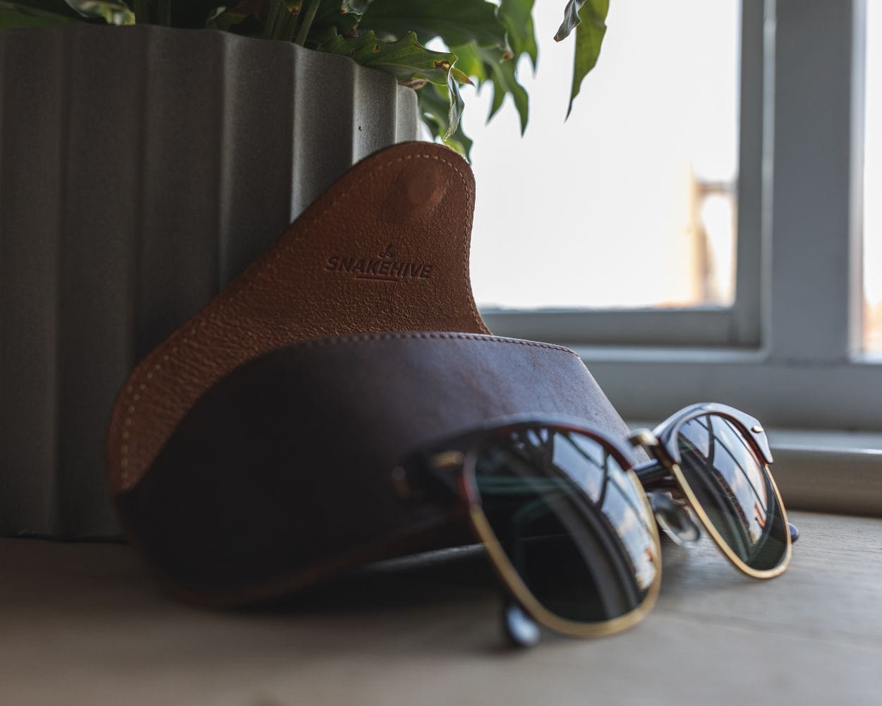 Vintage Leather Glasses Case - Snakehive UK