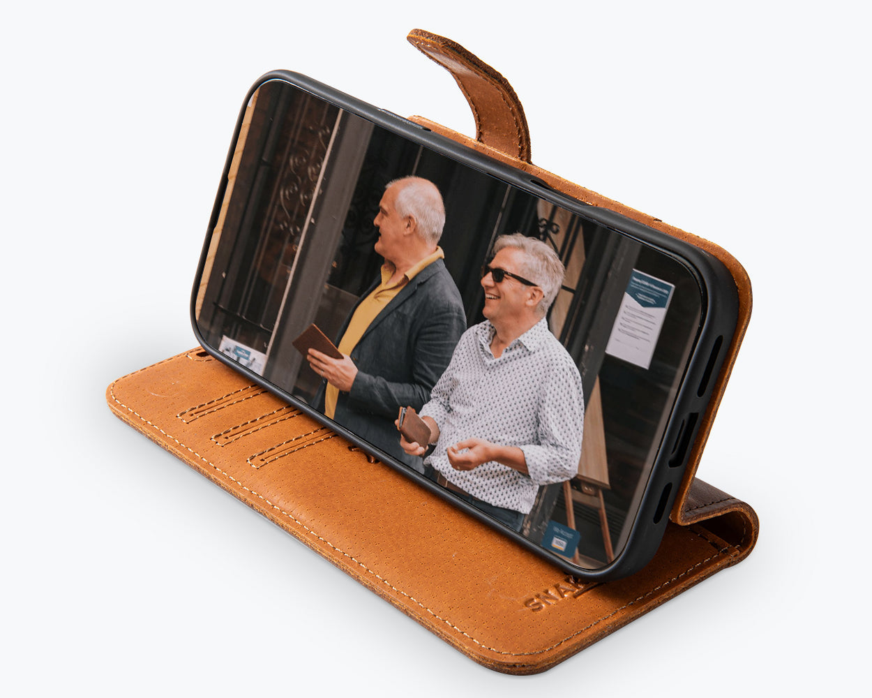 Apple iPhone 16 Pro - Vintage Leather Wallet Phone Case