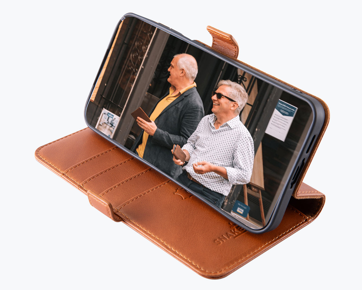 Samsung Galaxy S25 - Vintage Leather Wallet Phone Case