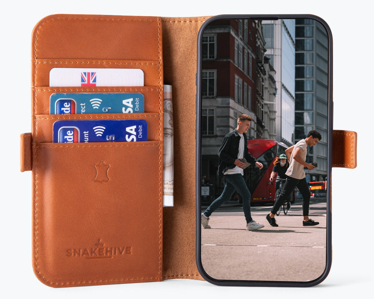 Apple iPhone 16 - Metro Leather Wallet Phone Case