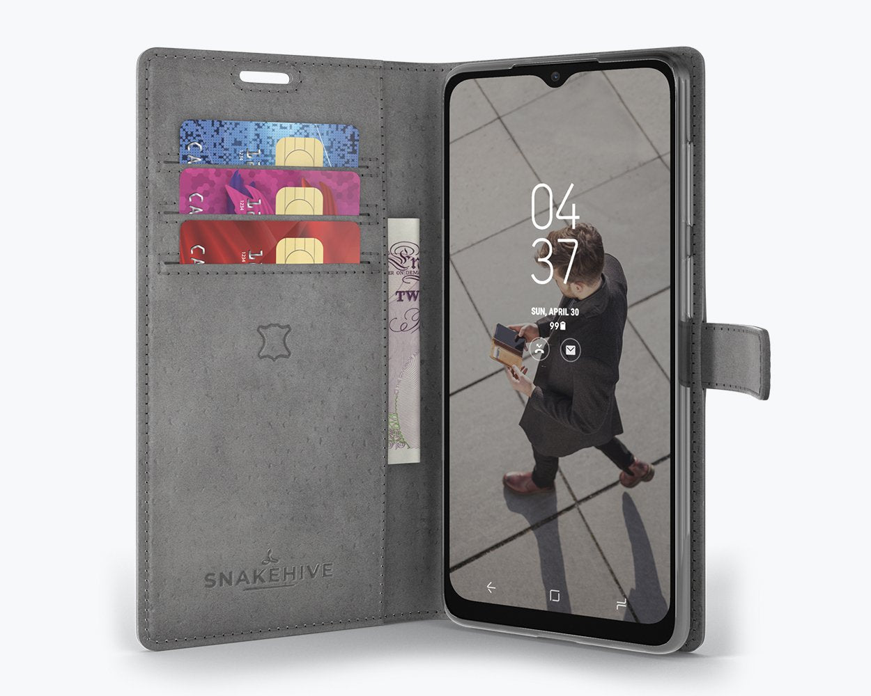 Samsung Galaxy A12 - Vintage Leather Wallet Phone Case