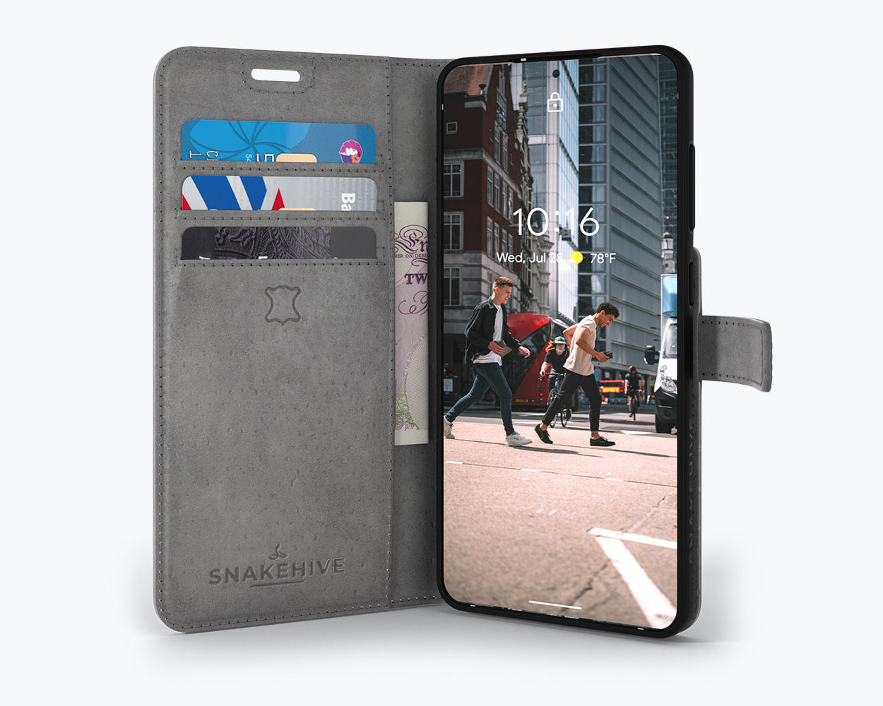 Samsung Galaxy S21 FE - Vintage Leather Wallet Phone Case