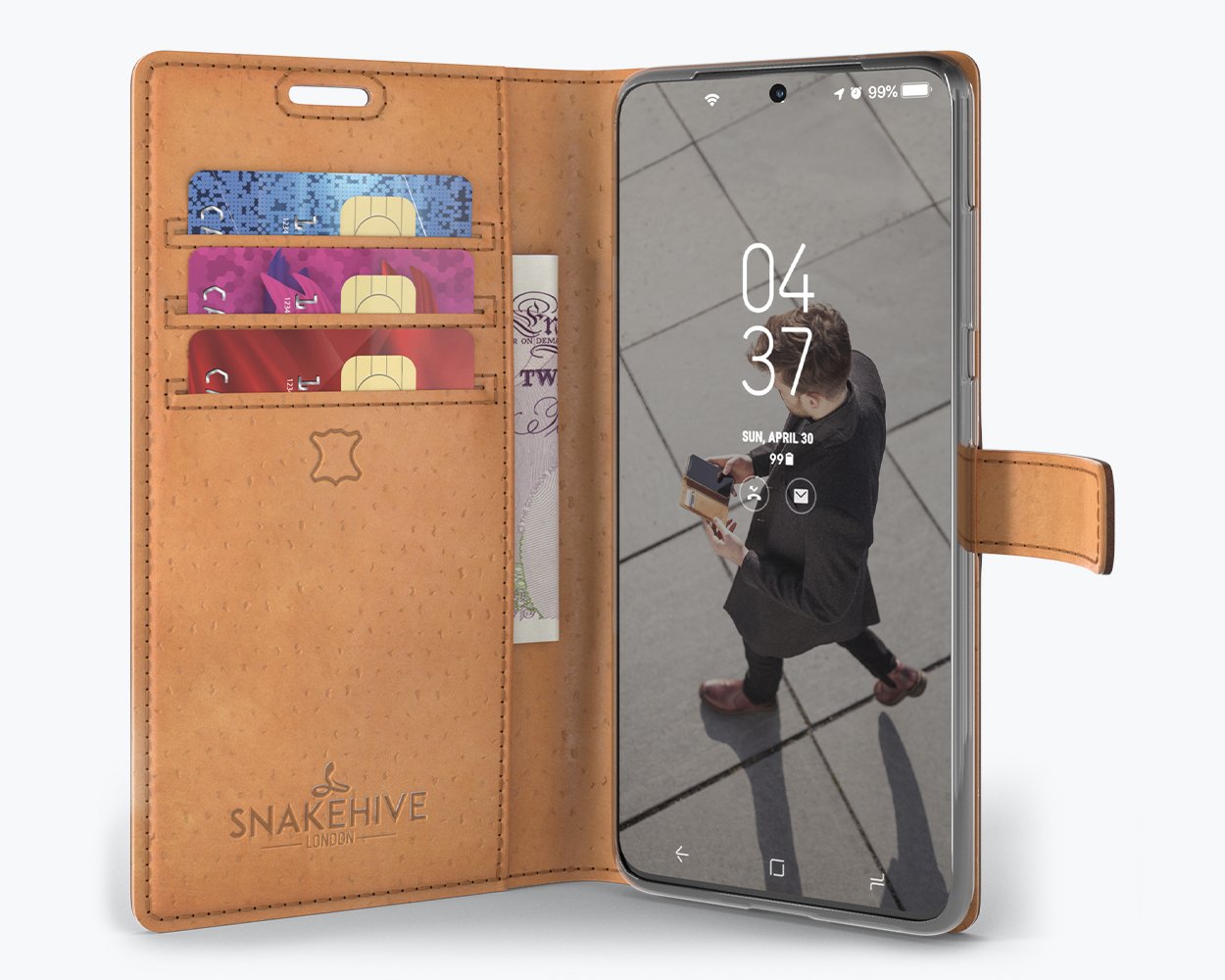 Samsung Galaxy S20 - Vintage Leather Wallet Phone Case