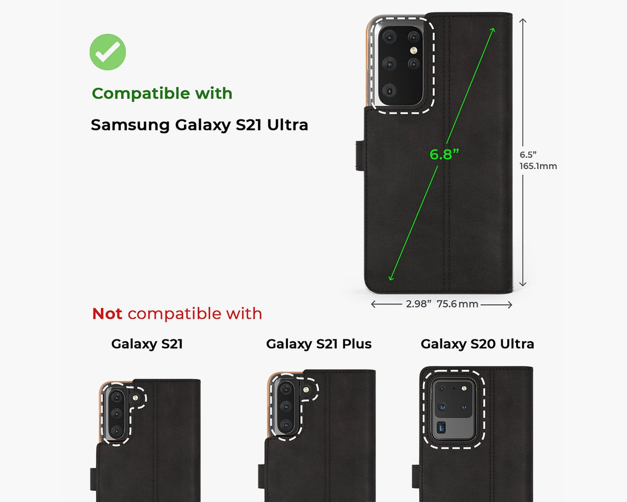 Samsung Galaxy S21 Ultra - Vintage Leather Wallet Phone Case