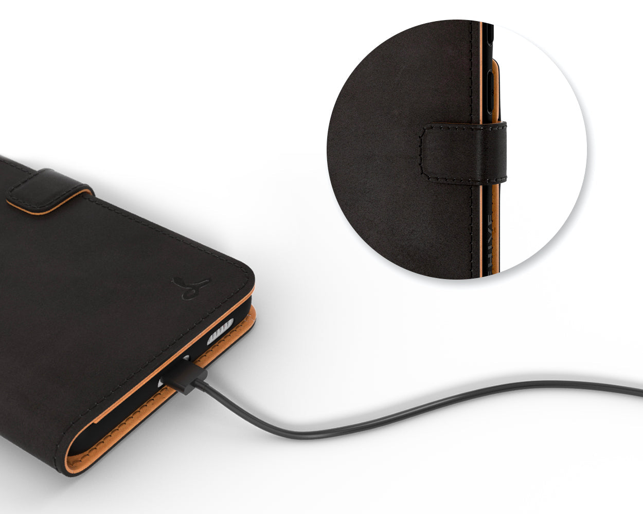 Samsung Galaxy S21 FE - Vintage Leather Wallet Phone Case