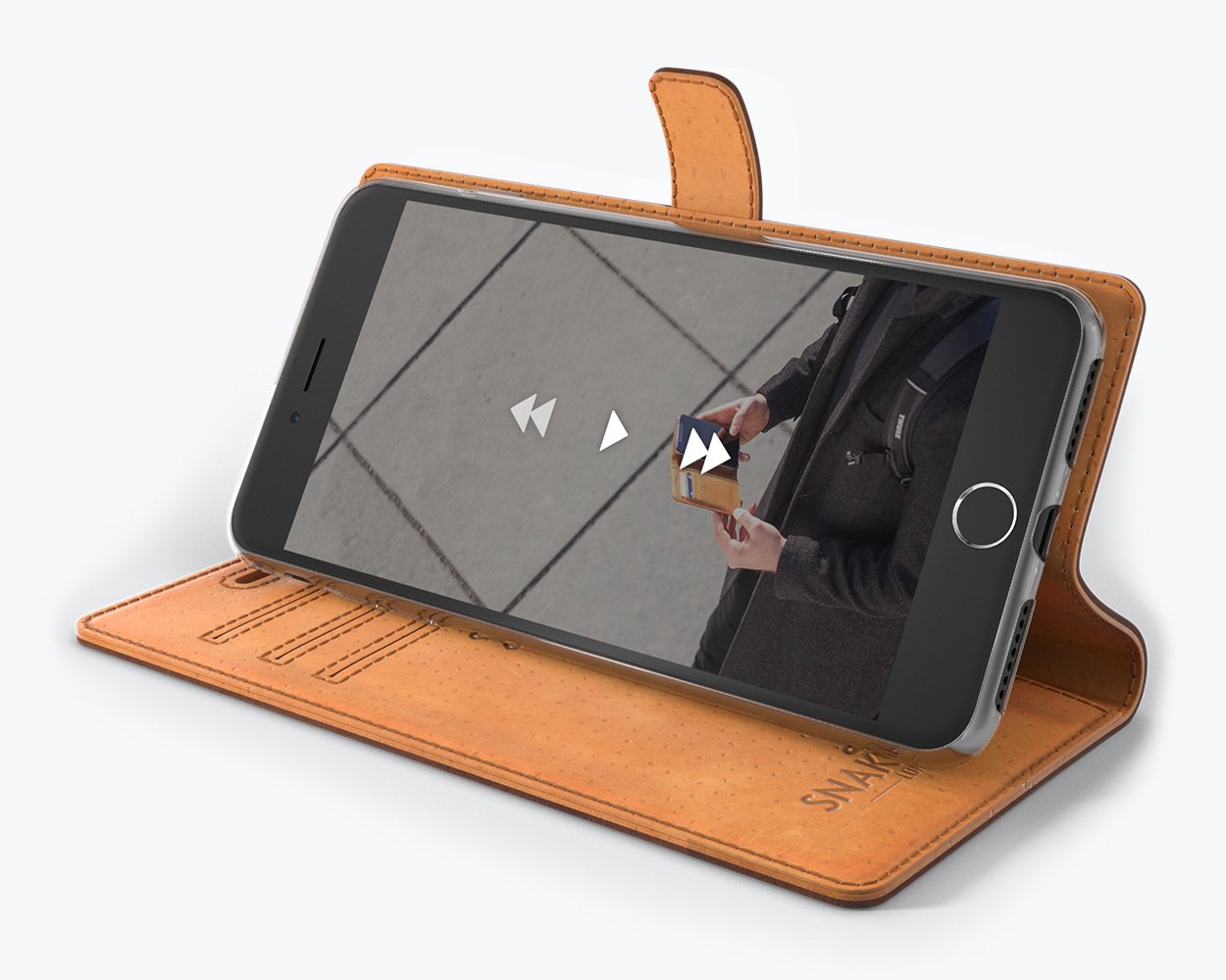 Apple iPhone 7 Plus - Vintage Leather Wallet Phone Case