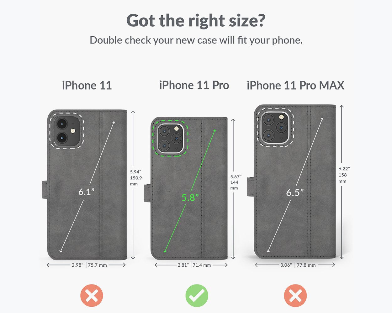 Apple iPhone 11 Pro Max - Vintage Leather Wallet Phone Case