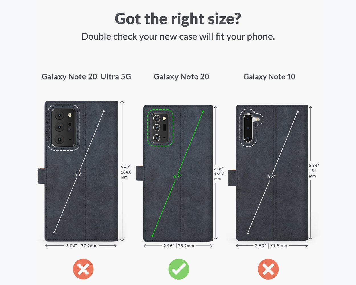 Samsung Galaxy Note 20 - Vintage Leather Wallet Phone Case