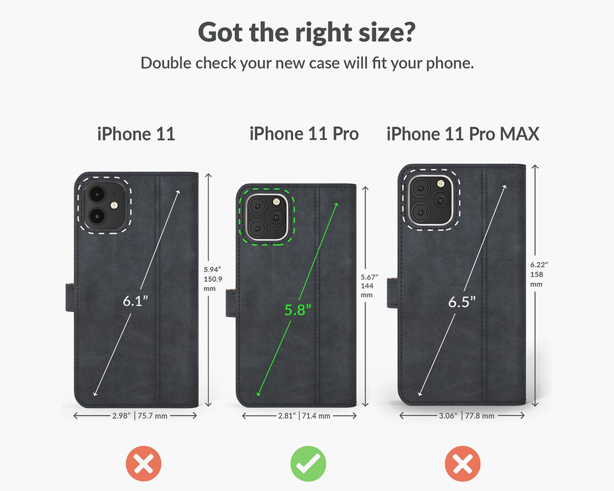 Apple iPhone 11 Pro - Vintage Leather Wallet Phone Case