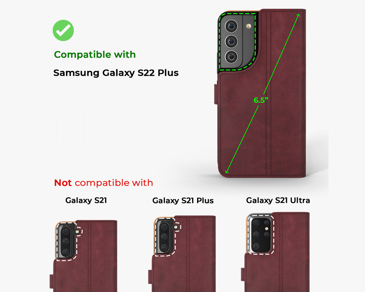 Samsung Galaxy S22 Plus - Vintage Leather Wallet Phone Case