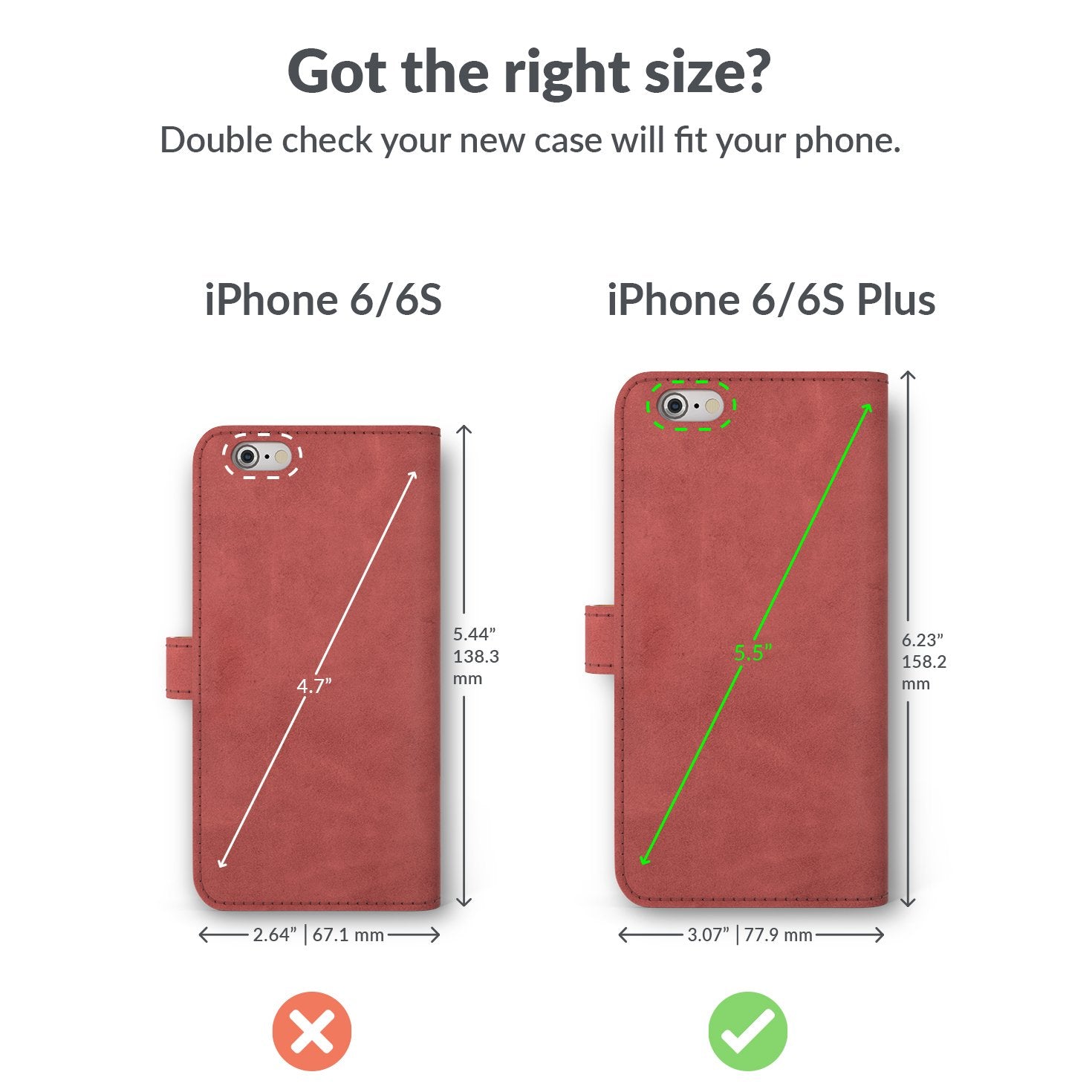 Apple iPhone 6/6S Plus - Vintage Leather Wallet Phone Case