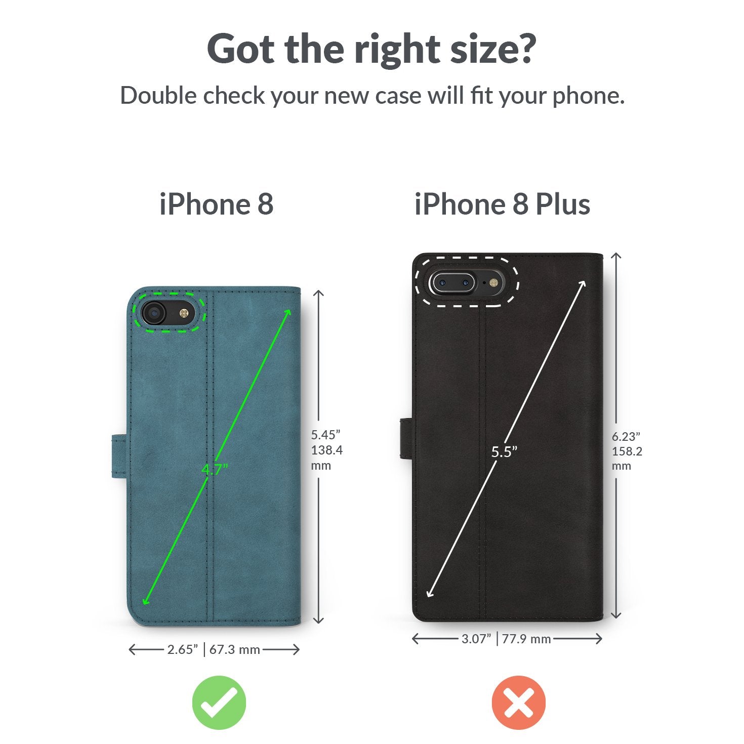 Apple iPhone 8 - Vintage Leather Wallet Phone Case