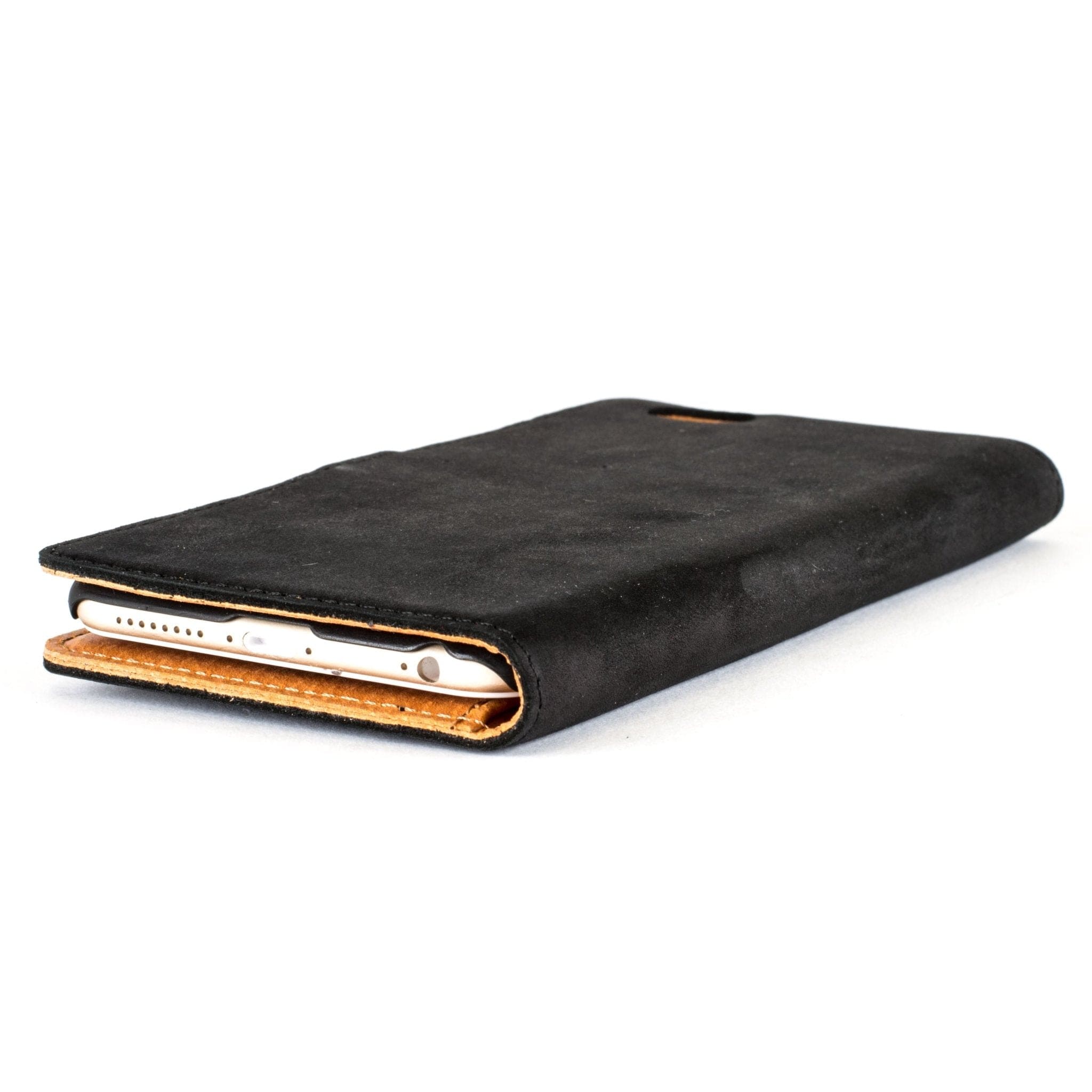 Vintage Leather Wallet - Apple iPhone 6/6S Plus Black Apple iPhone 6 Plus - Snakehive UK