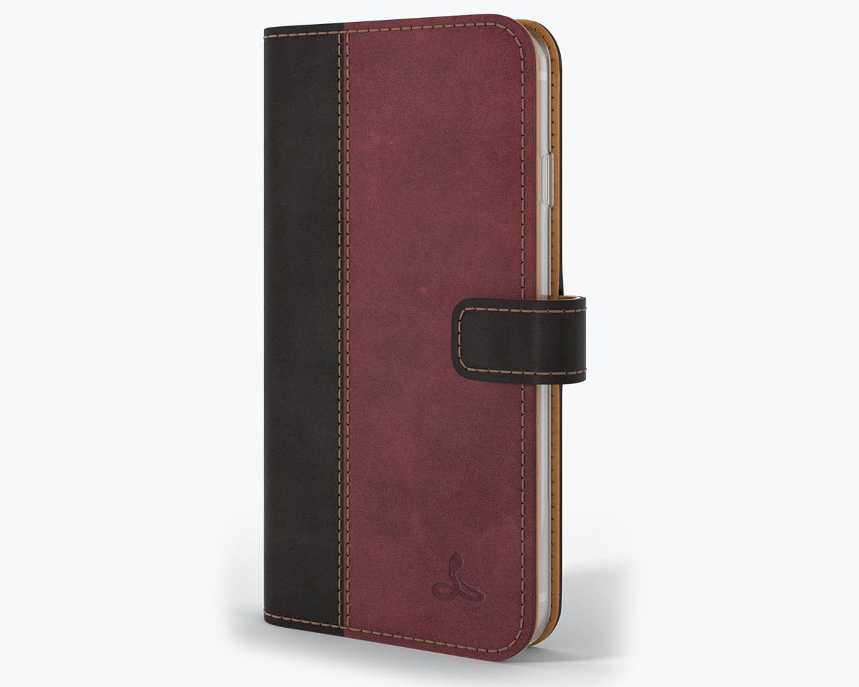 Vintage Two Tone Leather Wallet - Apple iPhone 6/6S TT Black/Plum Apple iPhone 6/6S - Snakehive UK