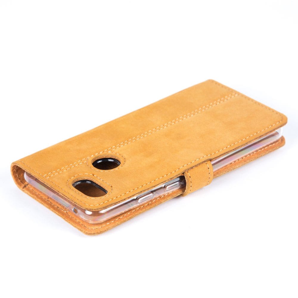 Vintage Leather Wallet - Google Pixel 3 XL Honey Gold Google Pixel 3XL - Snakehive UK