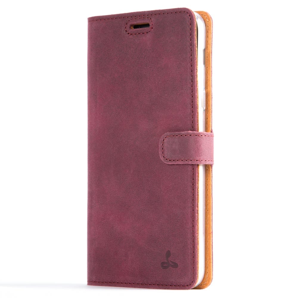 Vintage Leather Wallet - Samsung Galaxy A6 Plus (2018) Plum Samsung Galaxy A6 Plus (2018) - Snakehive UK