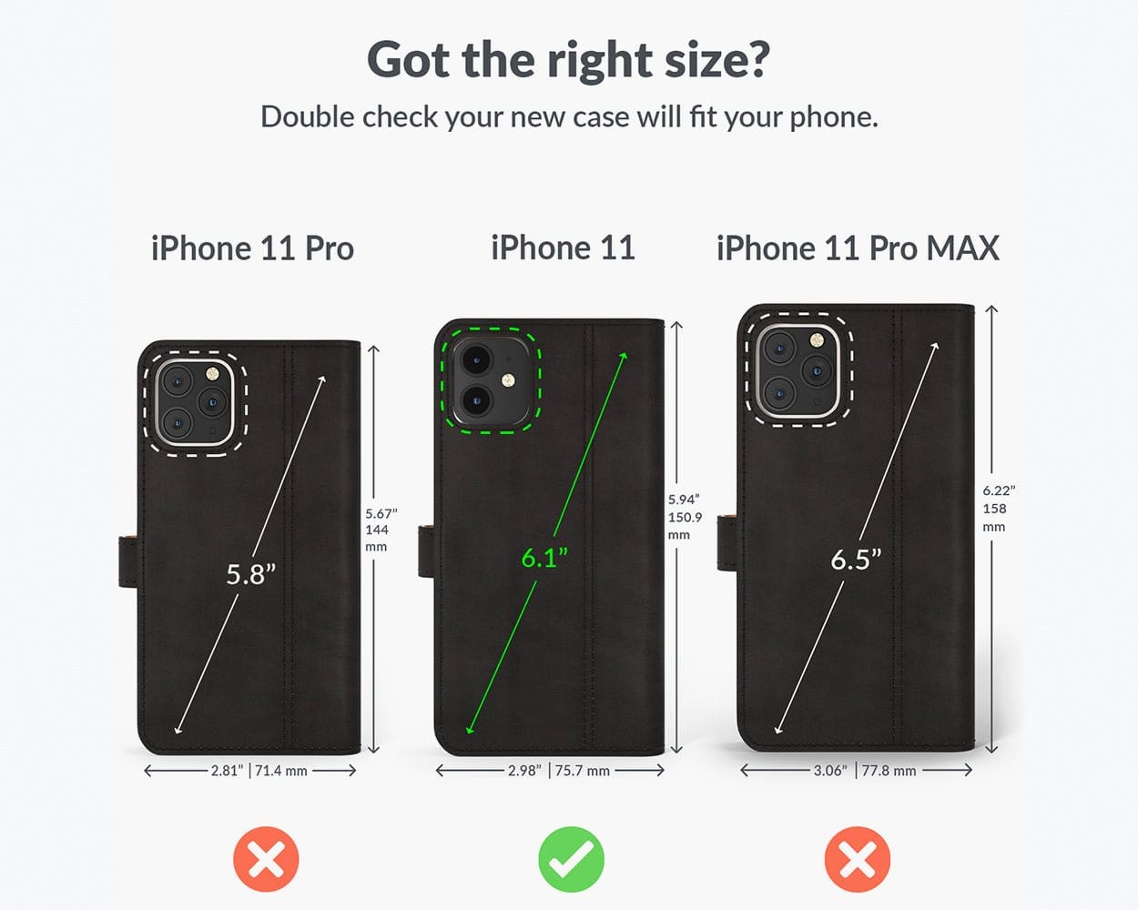 Apple iPhone 11 - Vintage Leather Wallet Grey Apple iPhone 11 - Snakehive UK