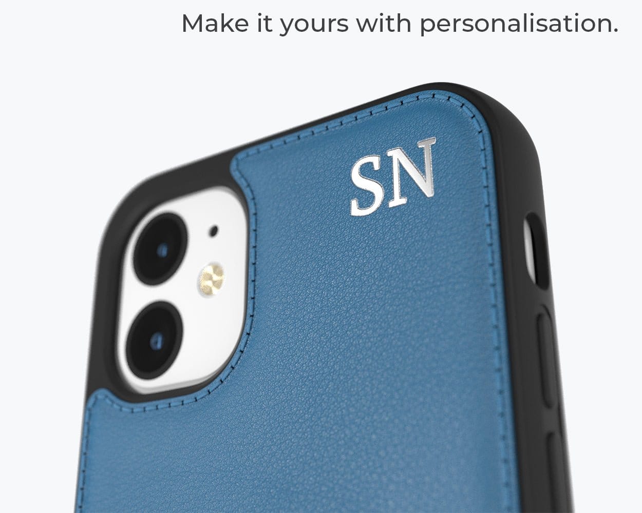 Apple iPhone 12 - Metro Leather Case Pebble Grey Apple iPhone 12 - Snakehive UK