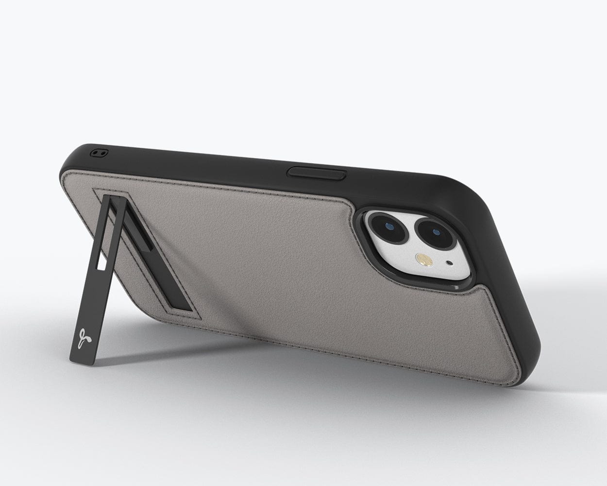 Apple iPhone 12 - Metro Leather Case Pebble Grey Apple iPhone 12 - Snakehive UK