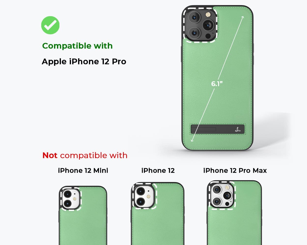 Apple iPhone 12 Pro - Metro Leather Case Pebble Grey Apple iPhone 12 Pro - Snakehive UK