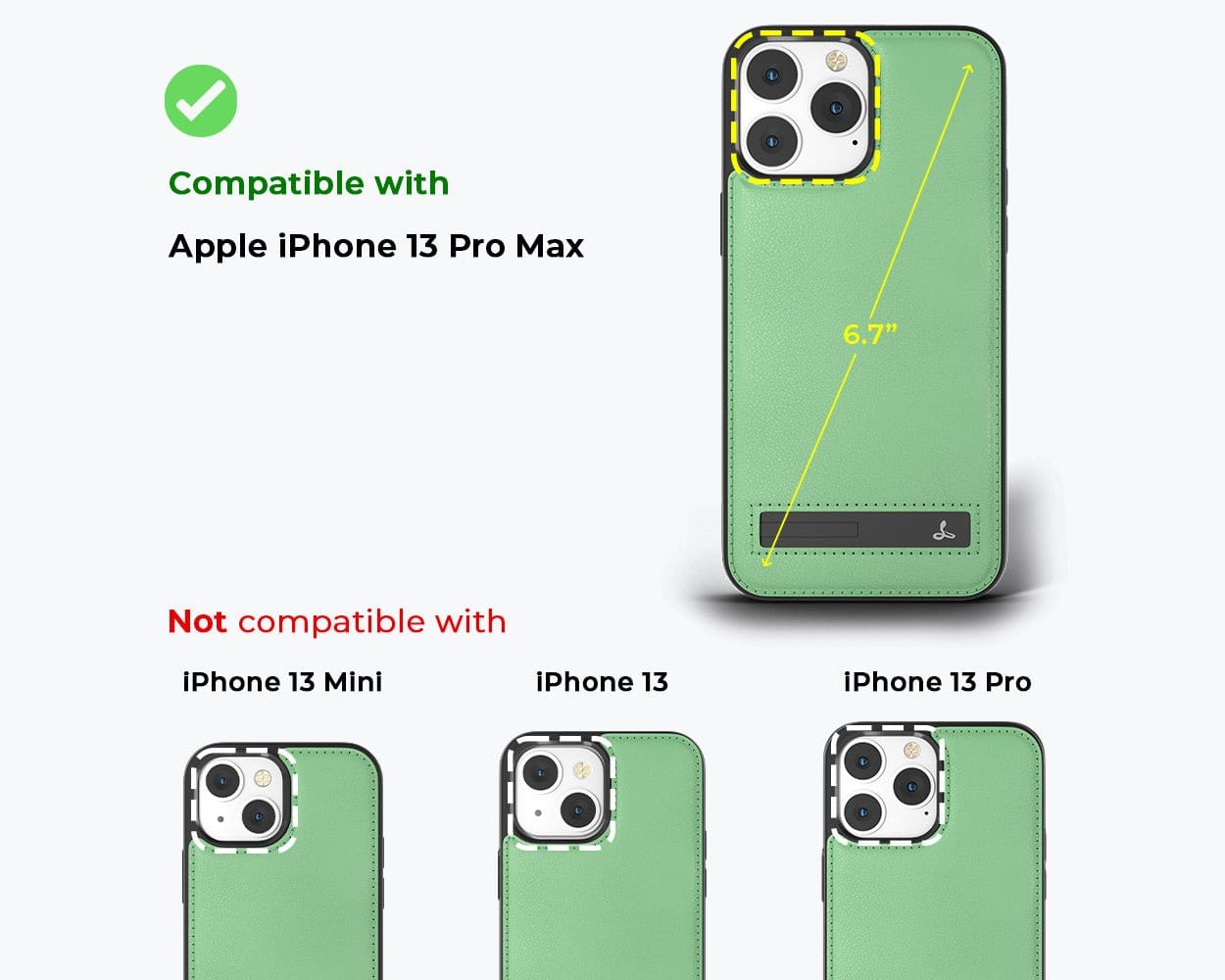 Apple iPhone 13 Pro Max - Metro Leather Case Pistachio Green Apple iPhone 13 Pro Max - Snakehive UK
