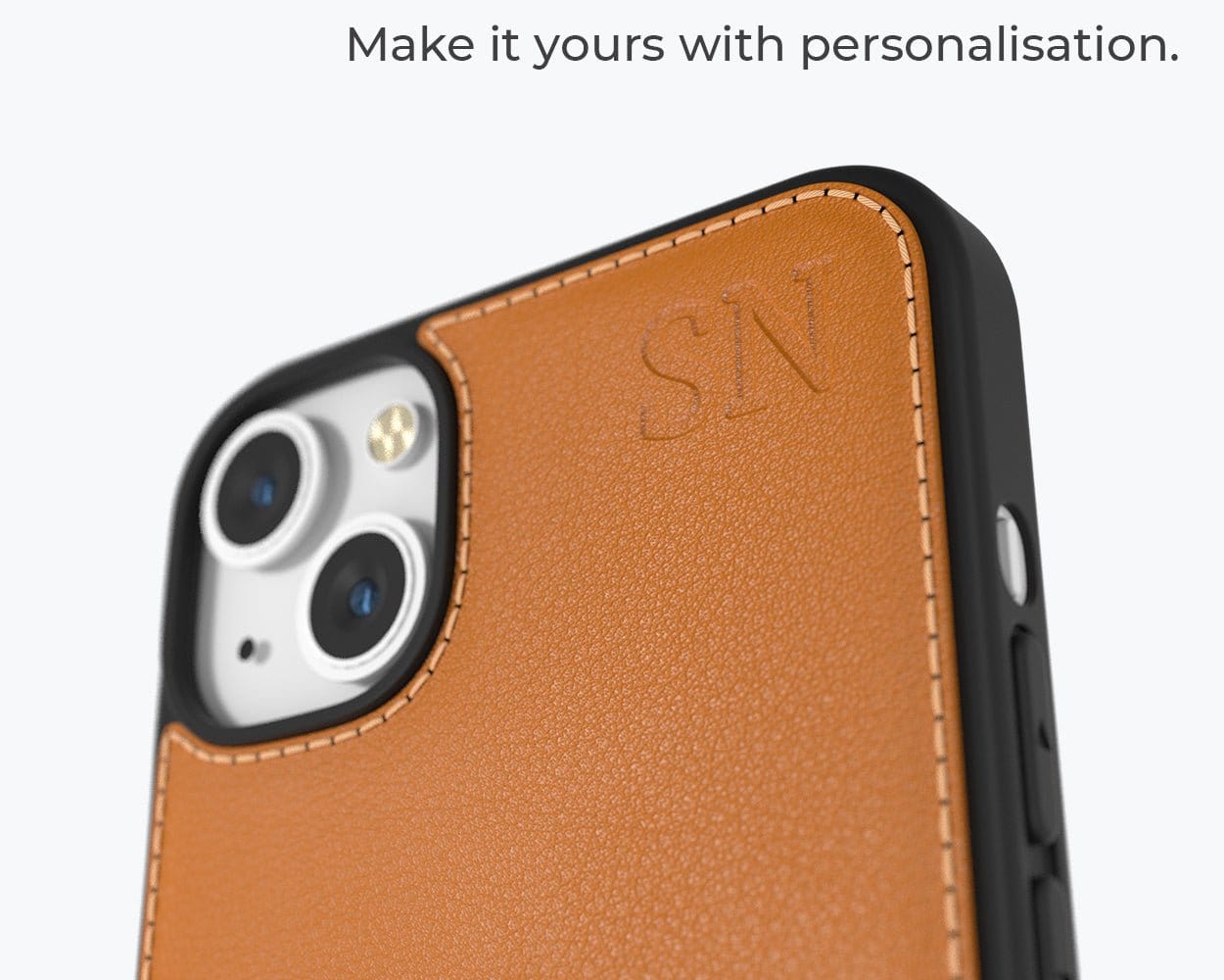 Apple iPhone 14 - Metro Leather Case Pebble Grey Apple iPhone 14 - Snakehive UK