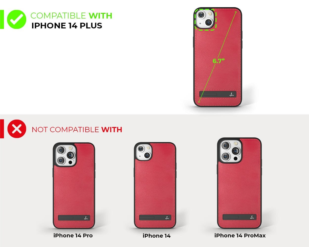 Metro Leather Case - Apple iPhone 14 Plus Poppy Red Apple iPhone 14 Plus - Snakehive UK
