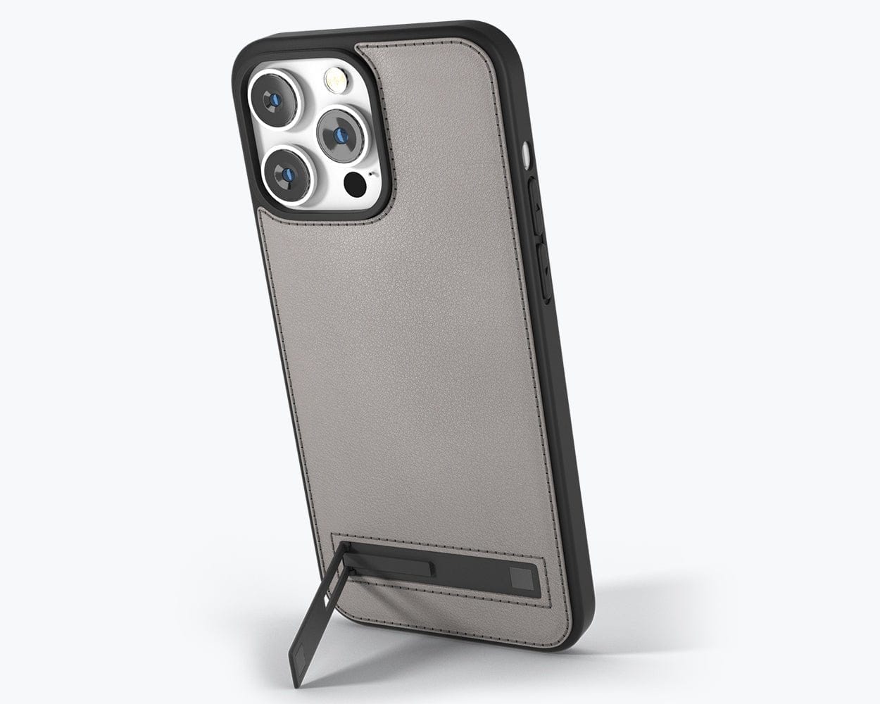 Apple iPhone 14 Pro Max - Metro Leather Case Pebble Grey Apple iPhone 14 Pro Max - Snakehive UK