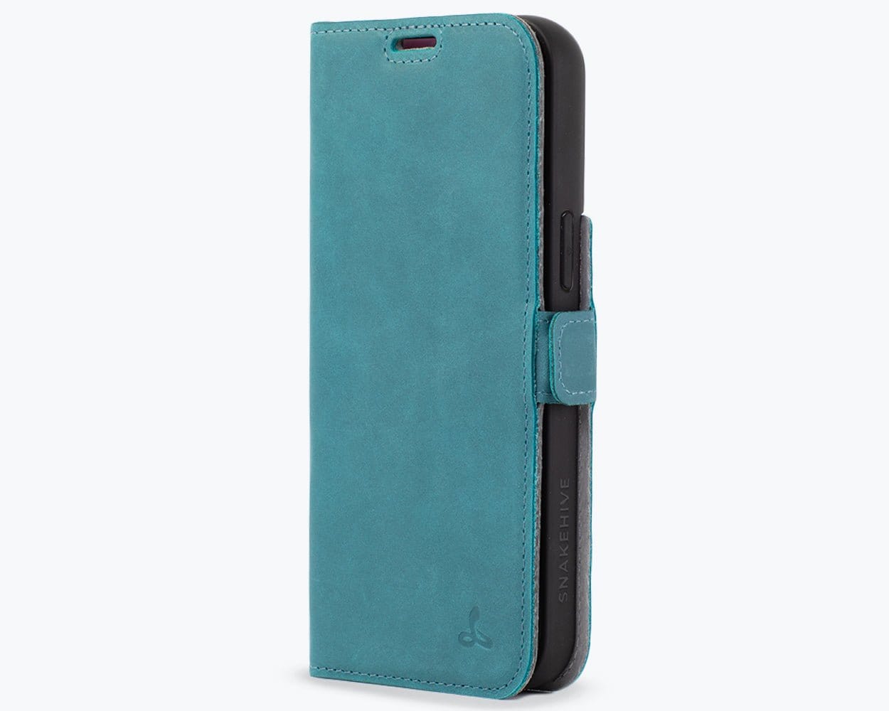 Apple iPhone 14 Pro Max - Vintage Leather Wallet (Side Clasp) Teal Apple iPhone 14 Pro Max - Snakehive UK