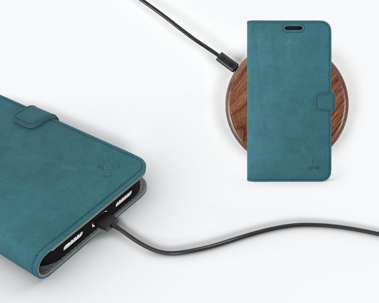 Google Pixel 7 - Vintage Leather Wallet Teal Google Pixel 7 - Snakehive UK