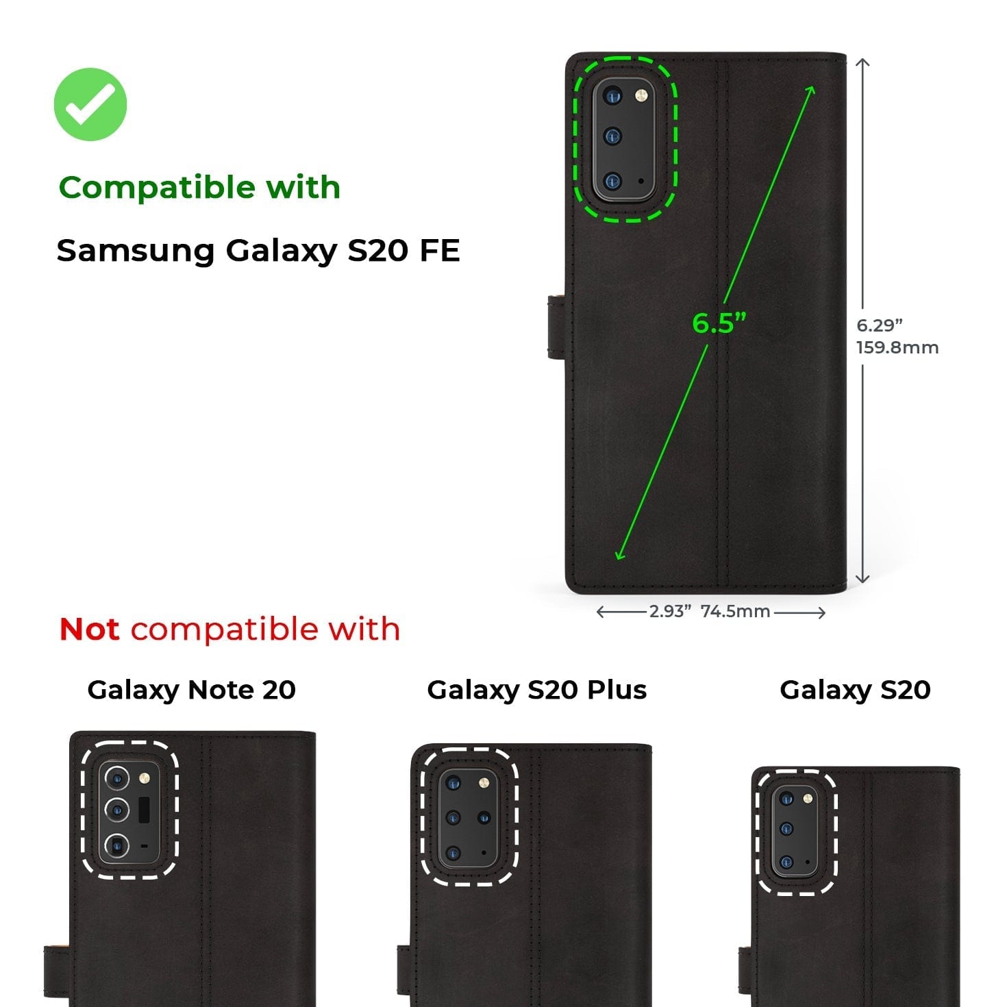 Samsung Galaxy S20 FE - Vintage Leather Wallet Grey Samsung Galaxy S20 FE - Snakehive UK