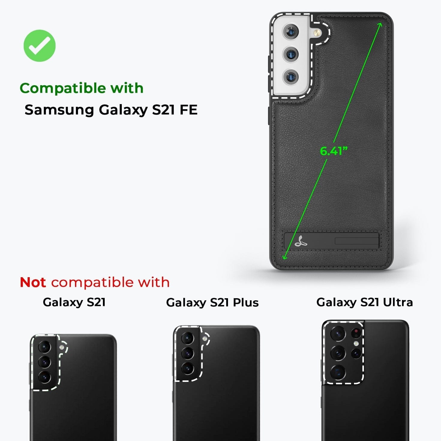 Samsung Galaxy S21 FE - Metro Leather Case Pebble Grey Samsung Galaxy S21FE - Snakehive UK