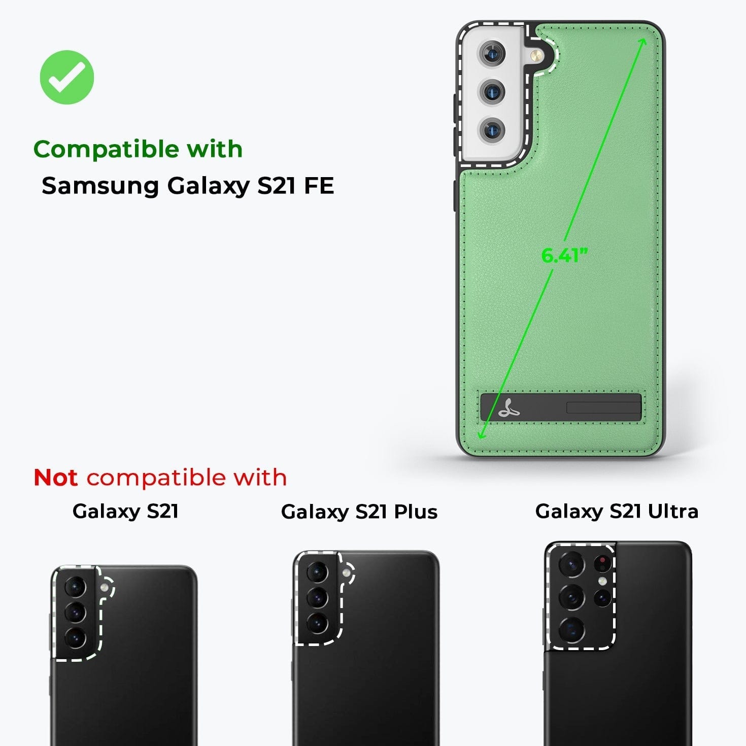 Samsung Galaxy S21 FE - Metro Leather Case Pebble Grey Samsung Galaxy S21FE - Snakehive UK