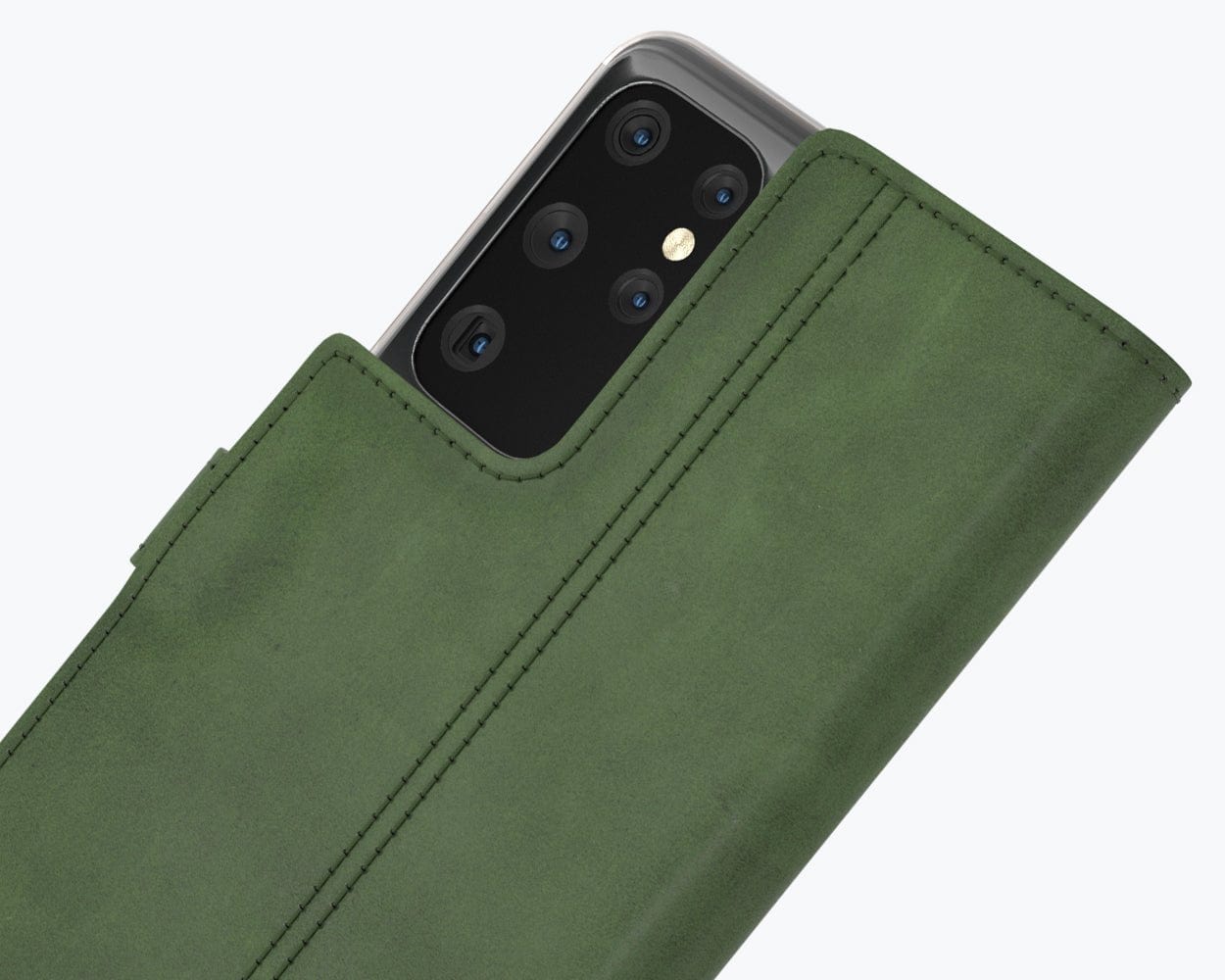 Samsung Galaxy S21 Ultra - Vintage Leather Wallet Grey Samsung Galaxy S21 Ultra - Snakehive UK