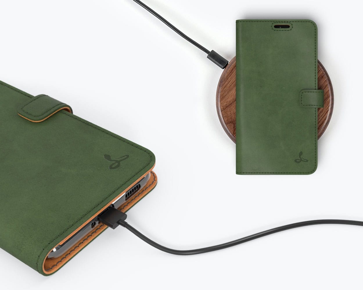 Samsung Galaxy S21 - Vintage Leather Wallet Grey Samsung Galaxy S21 - Snakehive UK